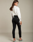 Toxik3 slim jeans with cuffs and scarf