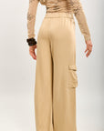 Toxik3 pantalon palazzo cargo Lyocell