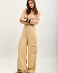 Toxik3 pantalon palazzo cargo Lyocell