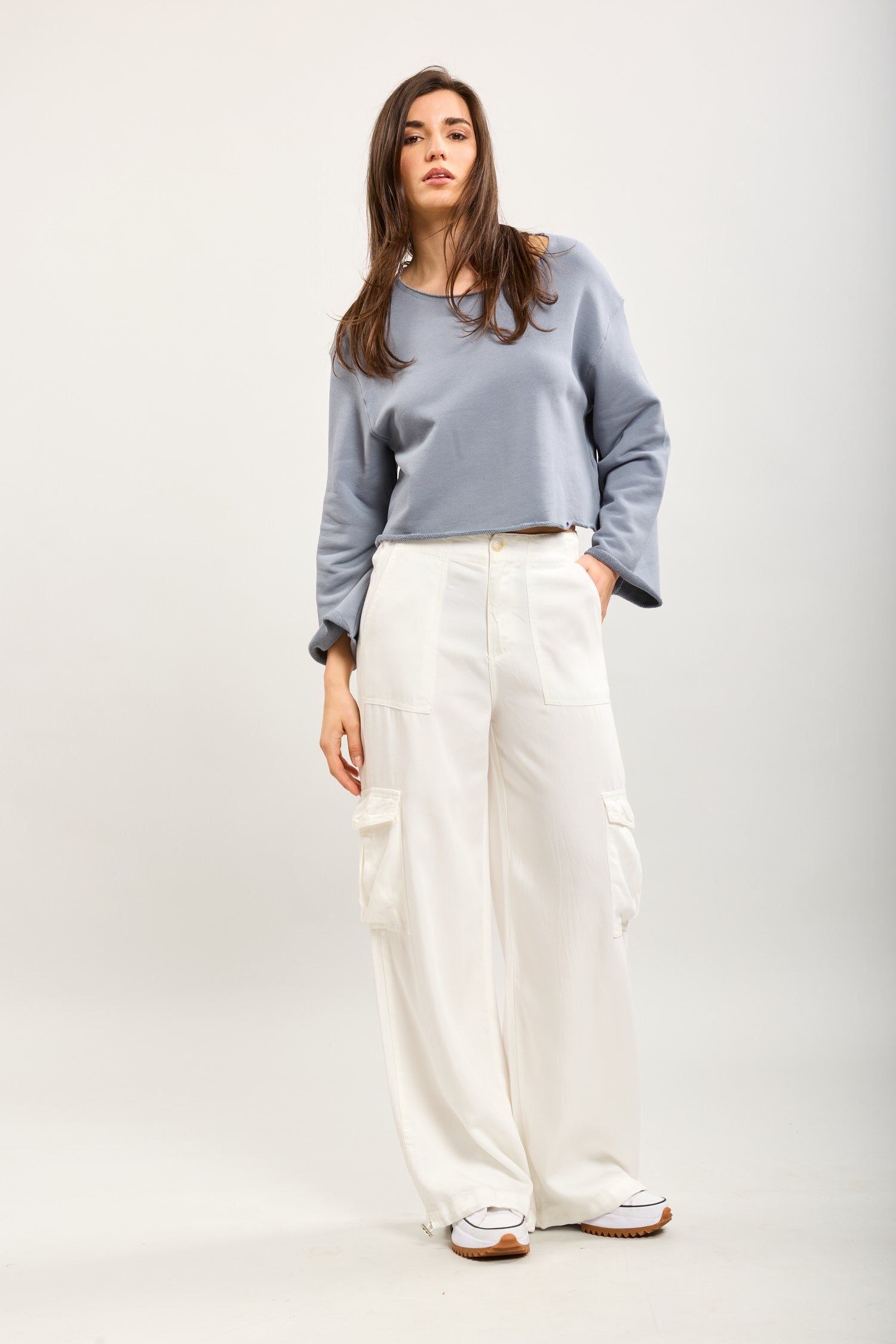 Toxik3 pantalon palazzo cargo Lyocell