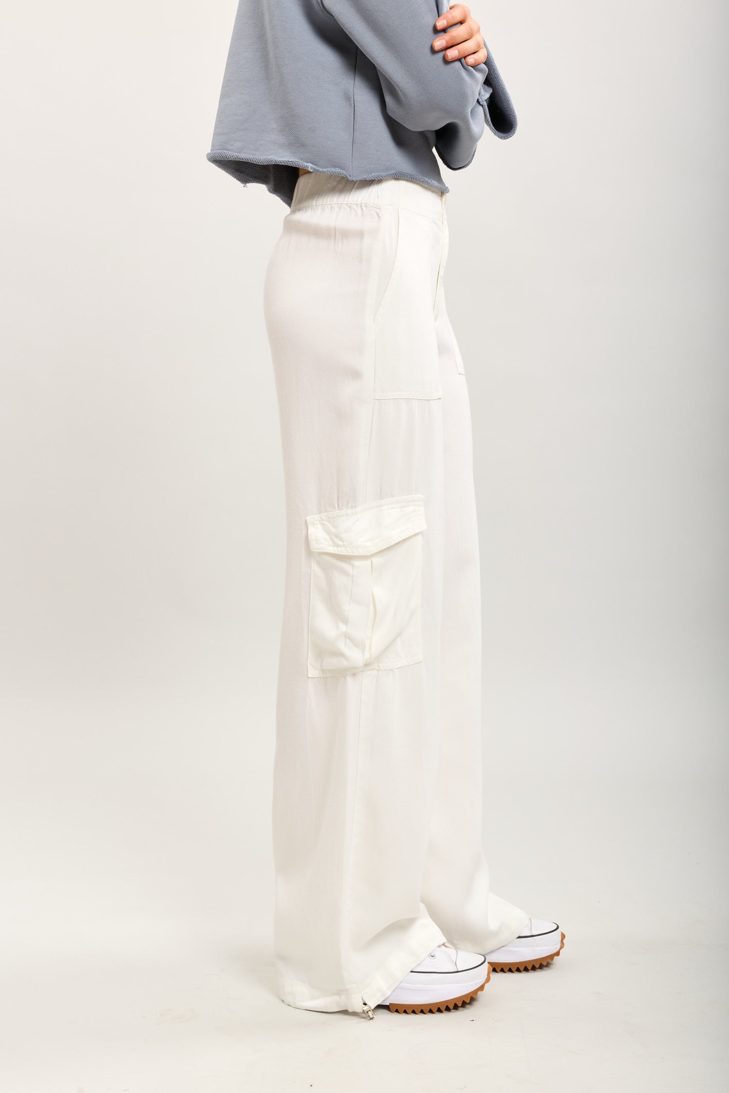 Toxik3 pantalon palazzo cargo Lyocell