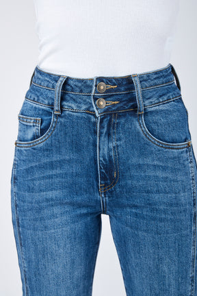 Blauwe uitgesneden jeans - Mood