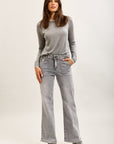 Toxik3 wide stretch denim pants with carpenter pockets