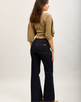 Toxik3 wide stretch denim pants with carpenter pockets