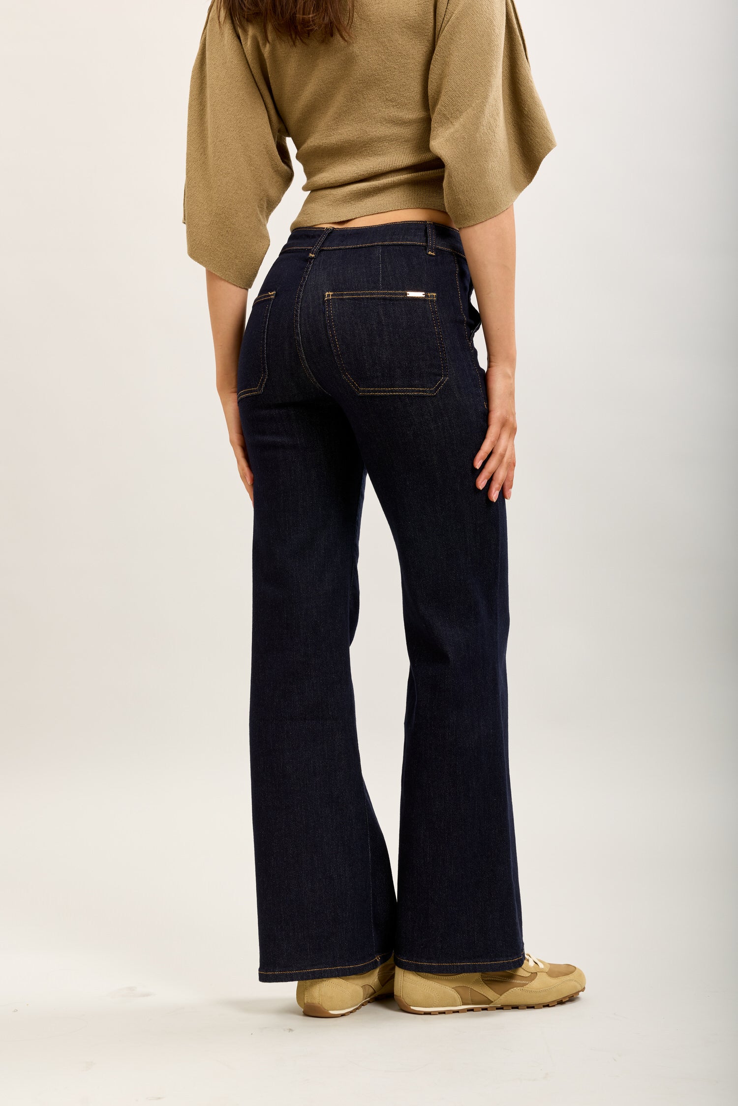 Toxik3 wide stretch denim pants with carpenter pockets