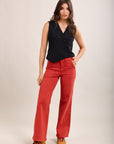 Toxik3 stretch flare jeans met grote zakken