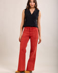 Toxik3 stretch flare jeans met grote zakken