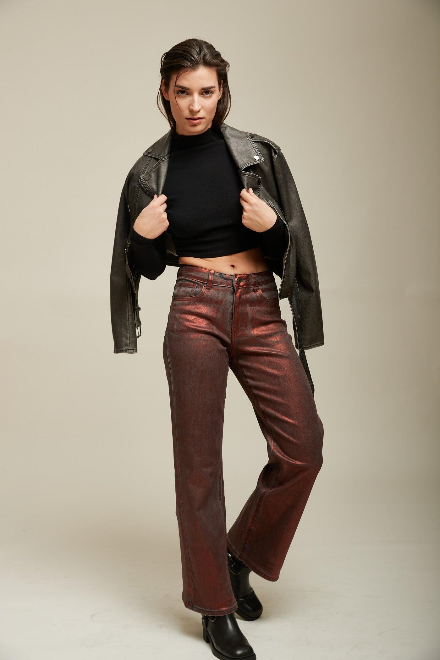 Jean enduit métalisé - Alfa - TOXIK3