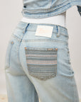 Ethnic pocket jeans - Peace