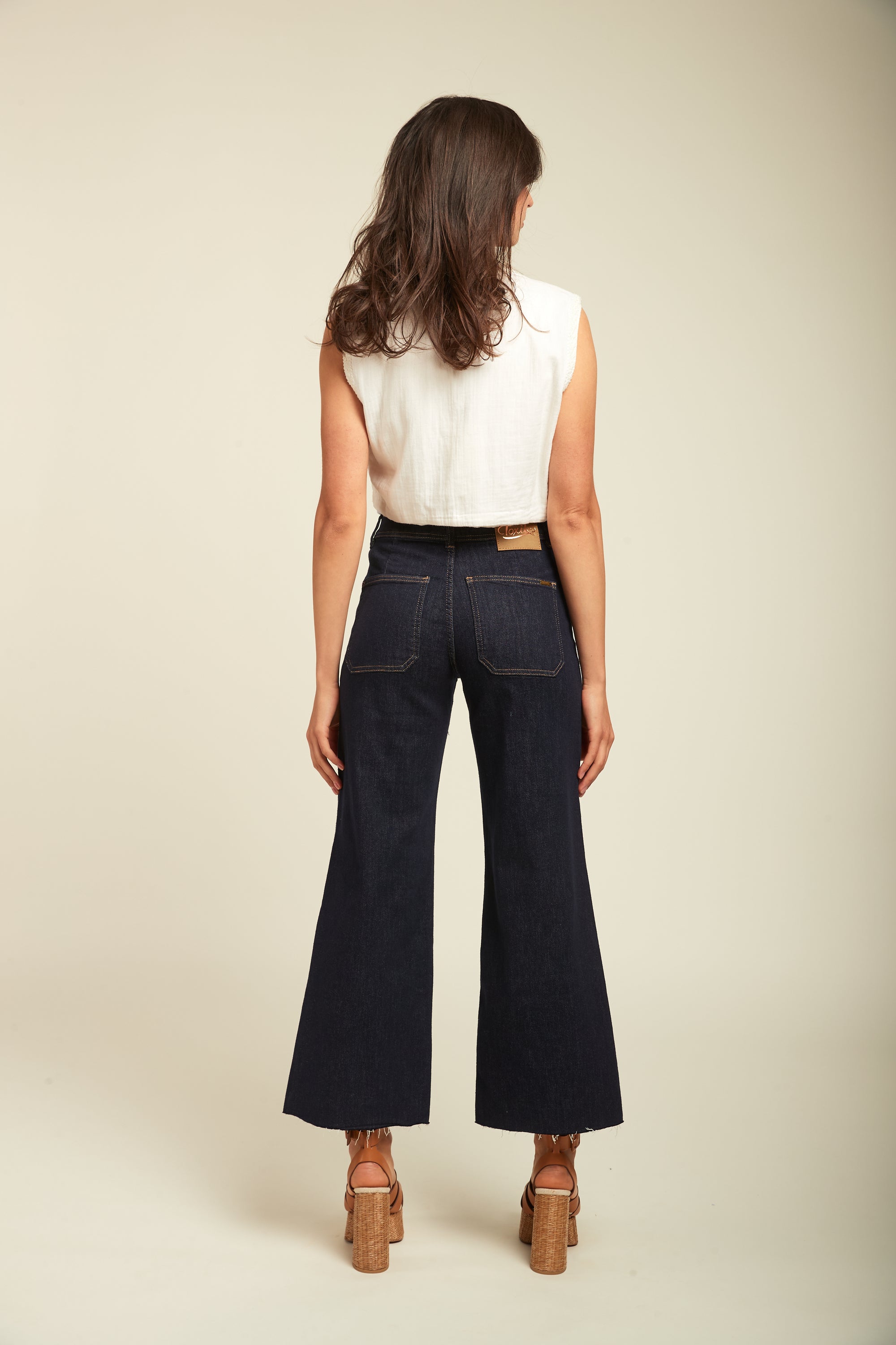 Flared Jeans Placked Pocket - Raquel (Compo)