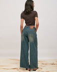 Extra wide denim pants - Lenon H2710 (COMPO)