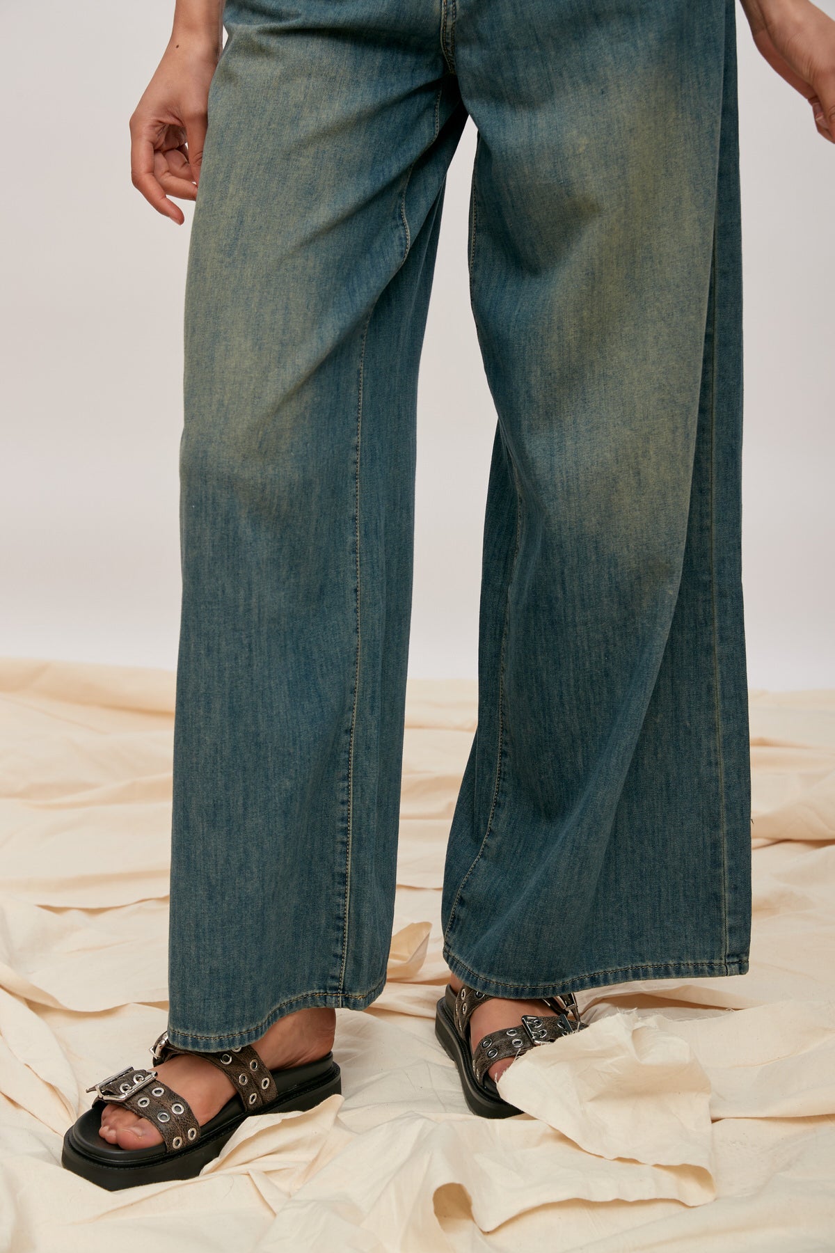 Pantalones de mezclilla extra anchos - Lenon
