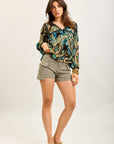 Toxik3 Cargo-Jeansshorts
