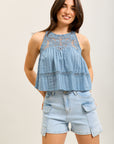 Toxik3 Cargo-Jeansshorts