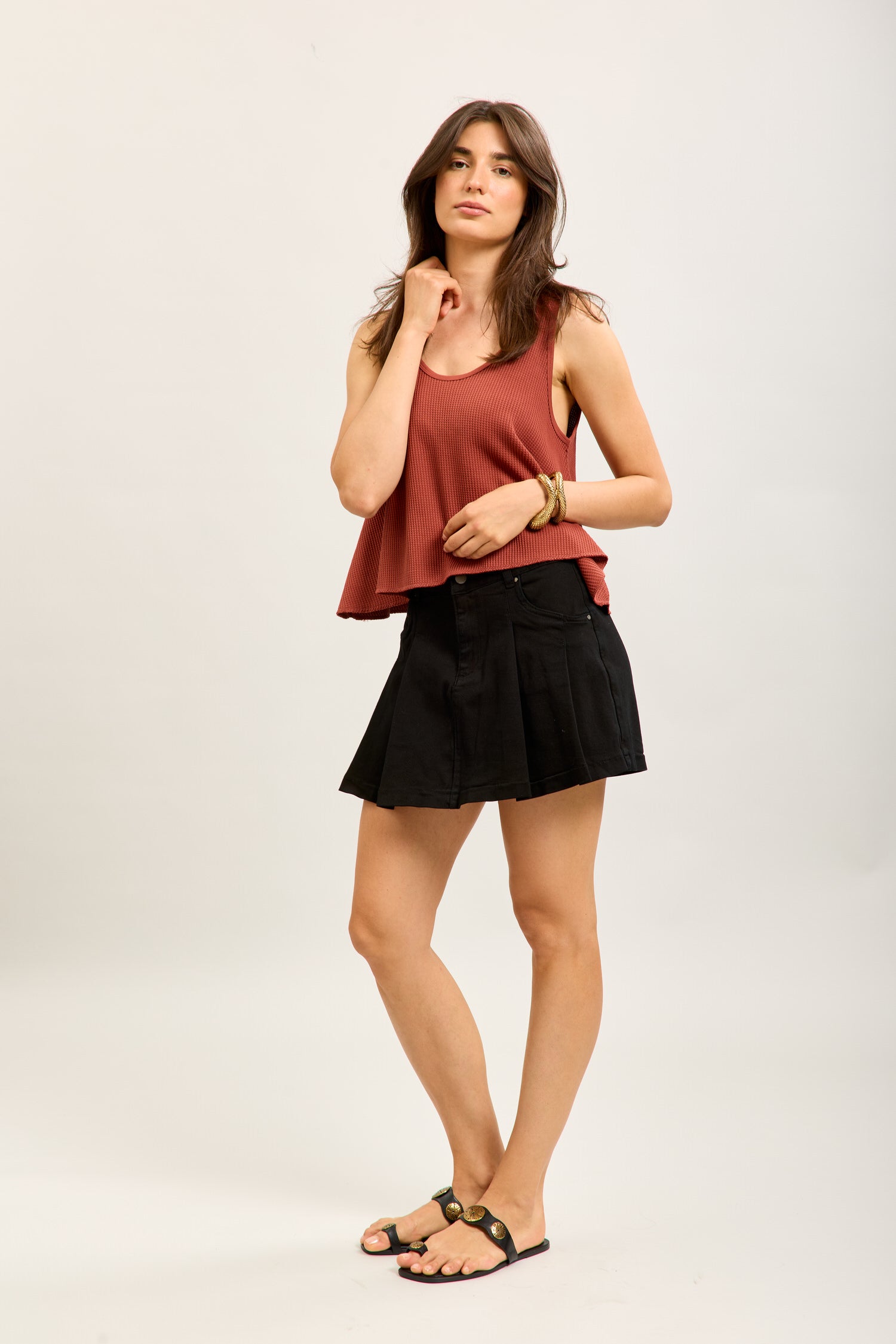 Toxik3 falda corta tenis denim