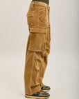 Toxik3 pantalones cargo milrayas anchos de terciopelo