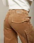 Toxik3 pantalon cargo wide velours milleraies