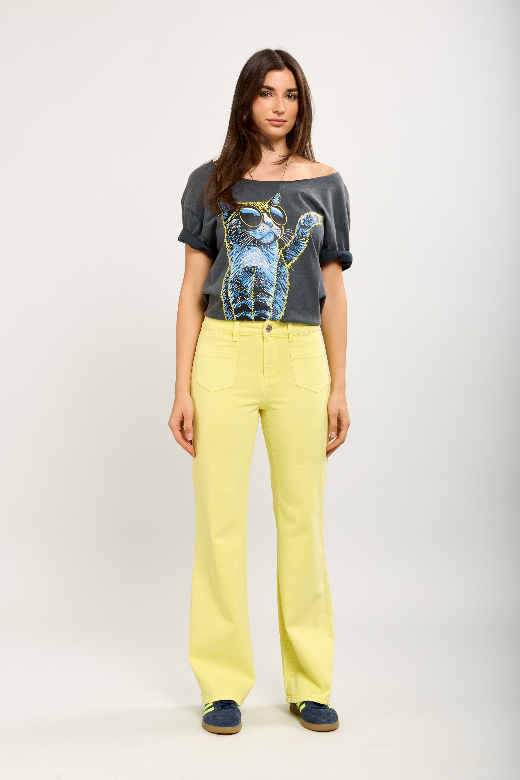 Toxik3 wide-leg pants in super stretch denim