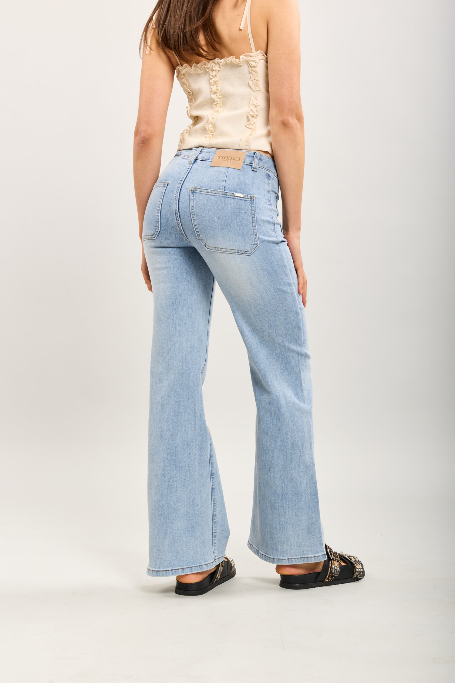Toxik3 pantalon wide en jean super stretch