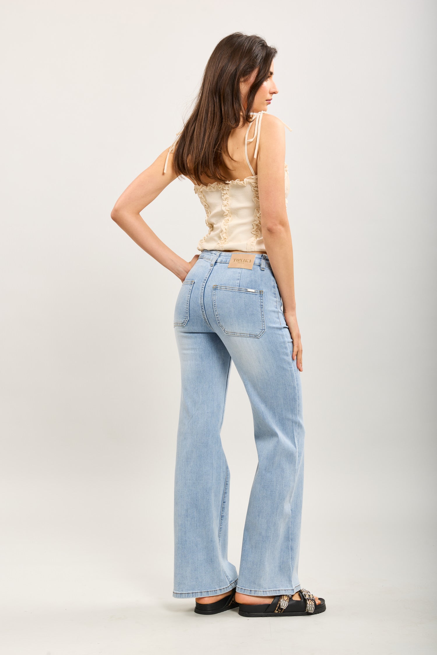 Toxik3 pantalon wide en jean super stretch