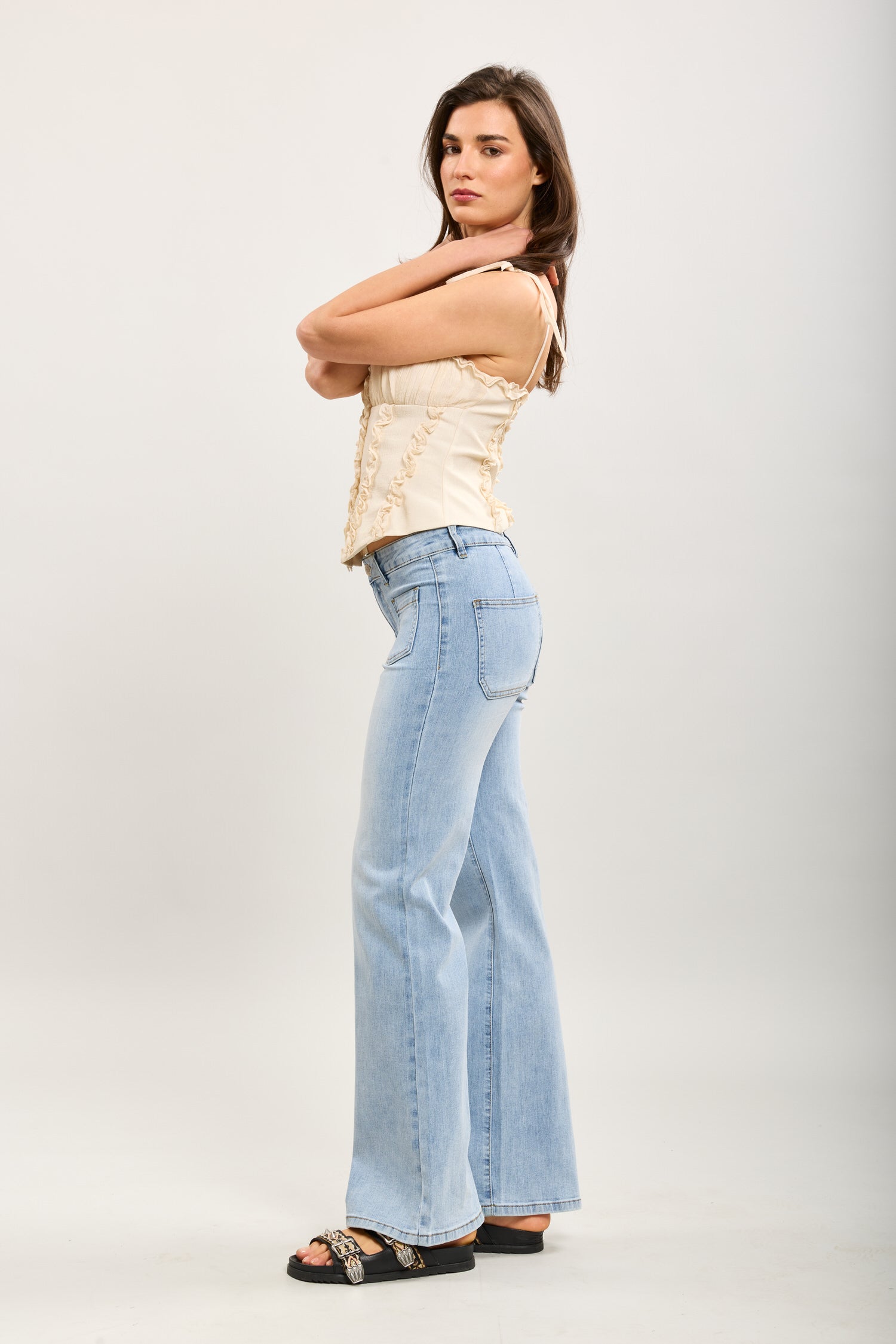Toxik3 pantalon wide en jean super stretch