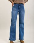 Toxik3 wide-leg pants in super stretch denim
