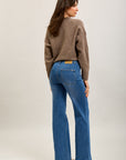 Toxik3 wide-leg pants in super stretch denim
