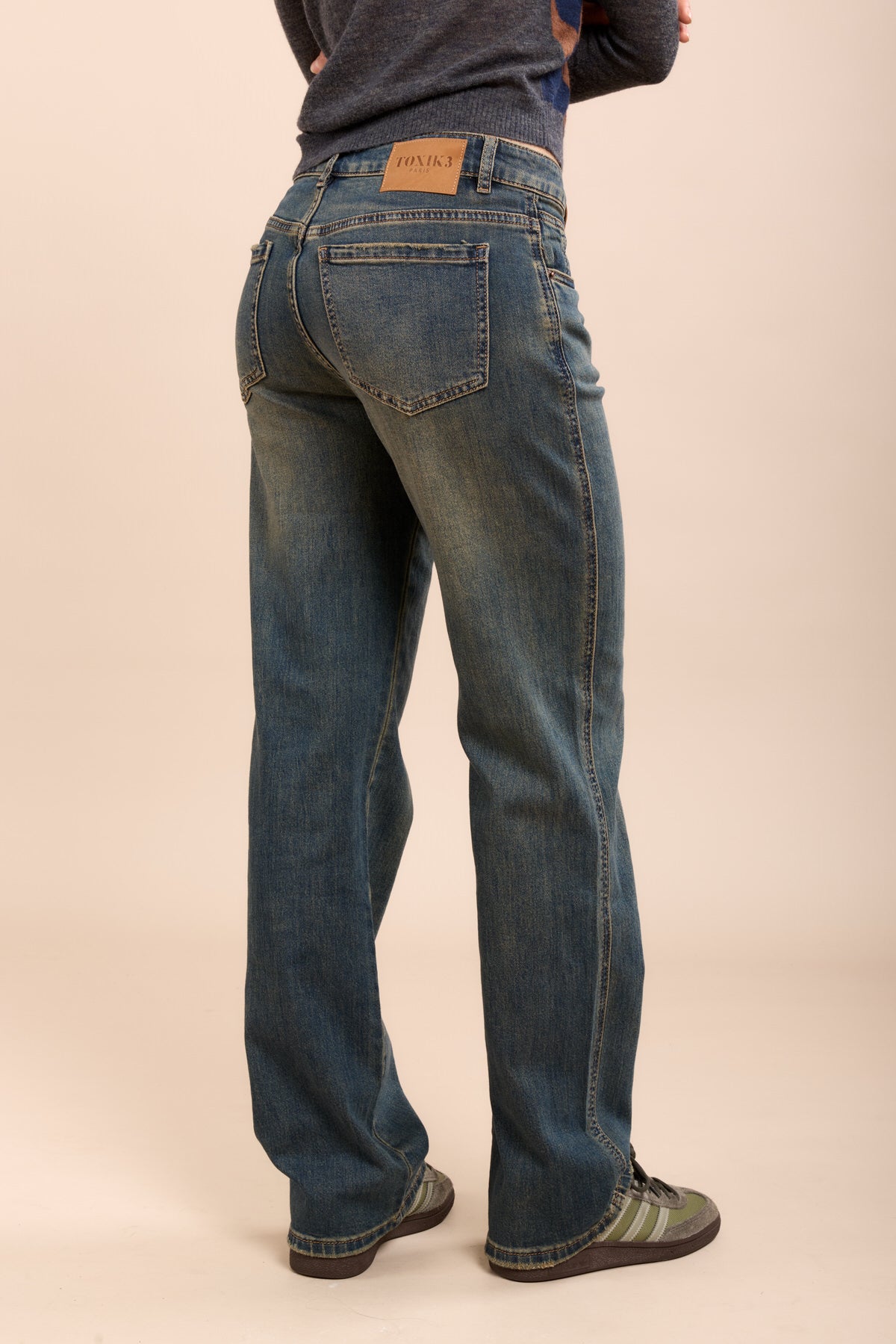 Toxik3 pantalon jean droit à languette Toxik3 paris