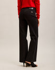 Toxik3 stretch denim bootcut jean pants gold buttons