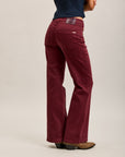 Toxik3 stretch denim bootcut jean pants gold buttons