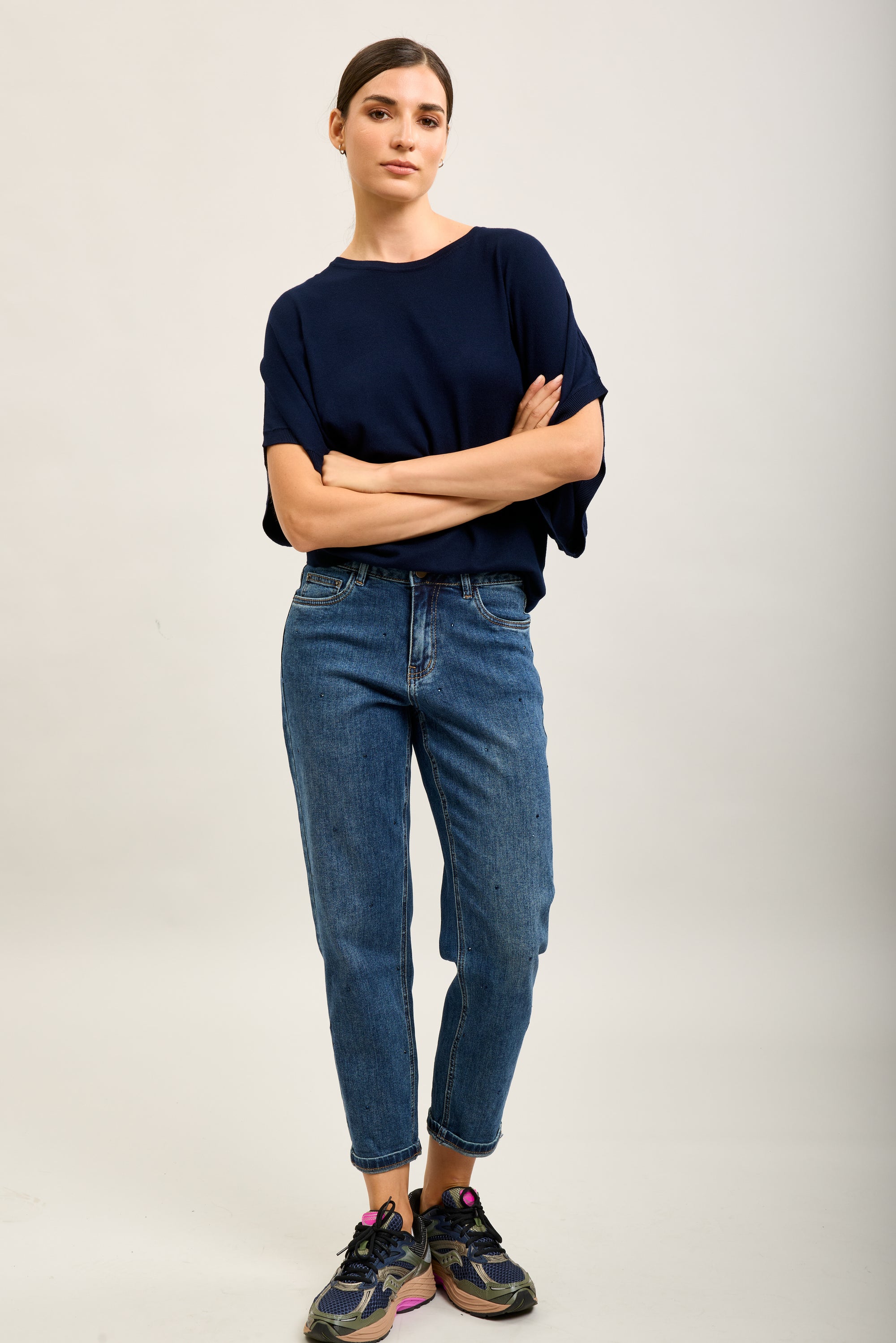 Toxik3 boy cropped denim stretch rhinestone jean pants