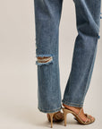 Toxik3 pantalones vaqueros rectos elásticos desgastados
