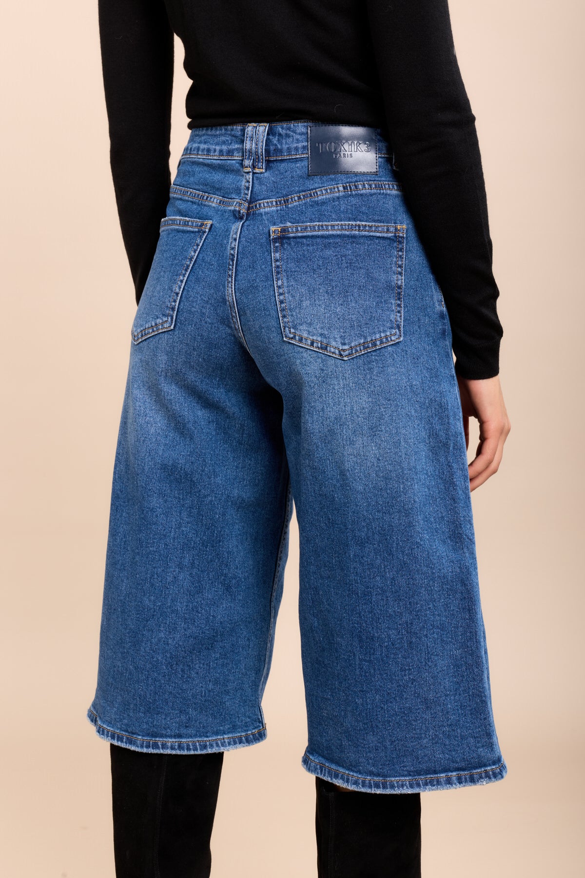 Toxik3 bermuda en jean wide denim stretch