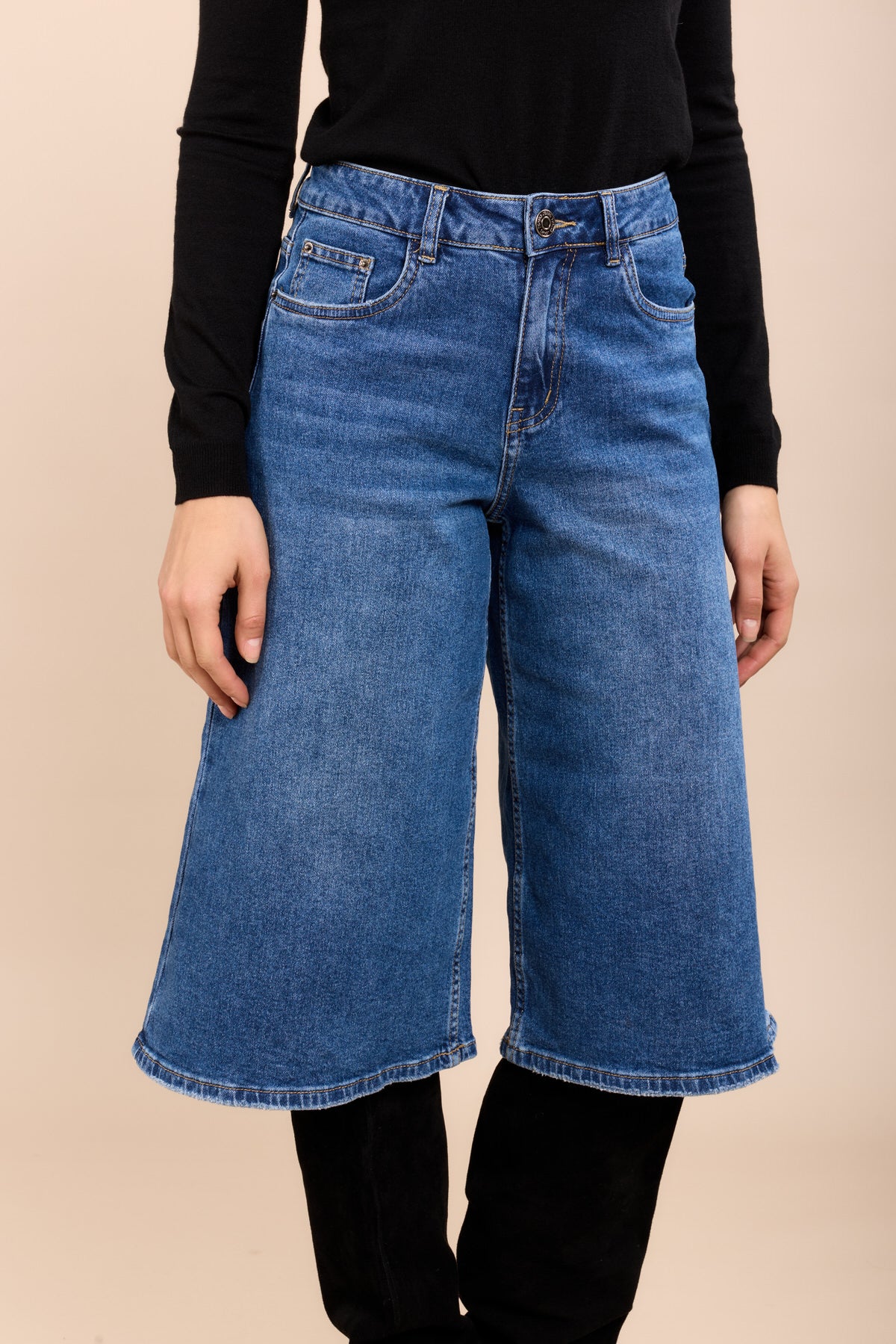 Toxik3 bermuda en jean wide denim stretch