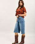 Toxik3 bermuda en jean wide denim stretch
