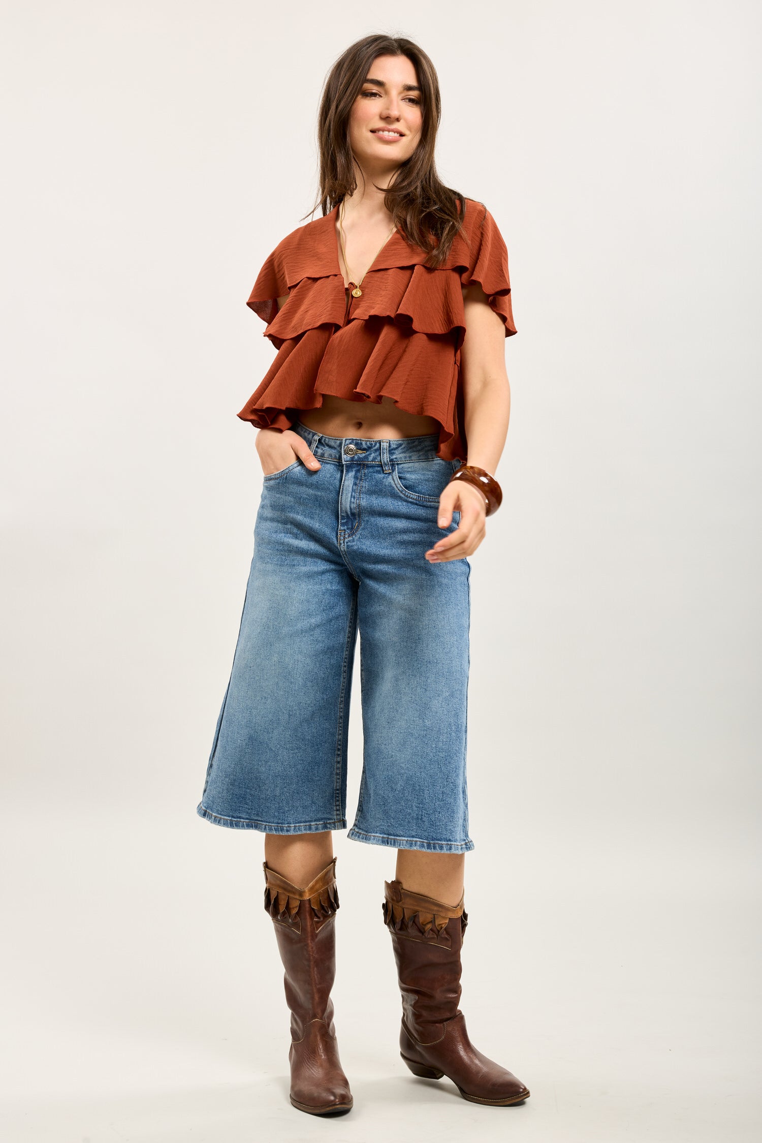 Toxik3 bermuda en jean wide denim stretch