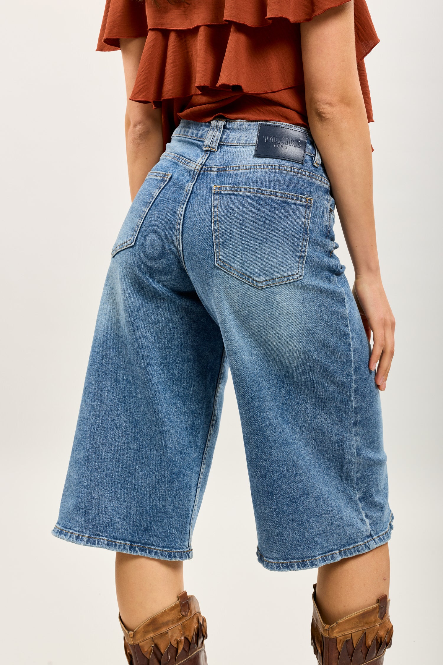 Toxik3 bermuda en jean wide denim stretch