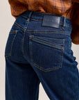Toxik3 stretch flare jeans with cutouts and pockets