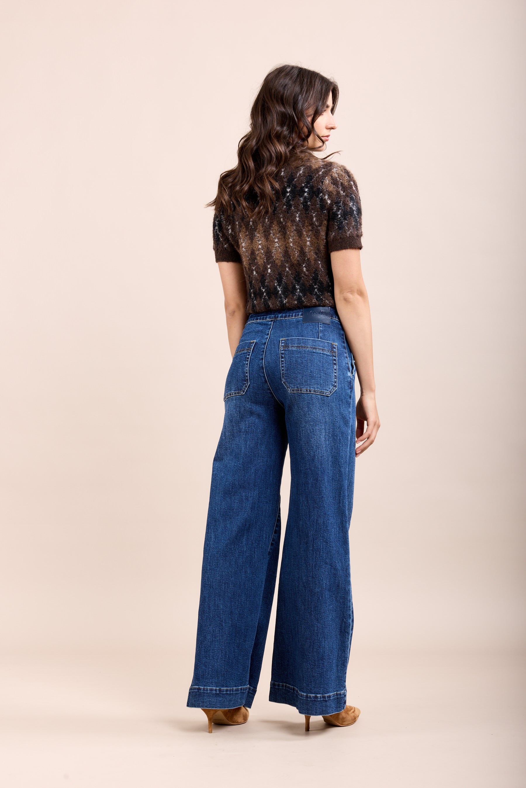 Toxik3 pantalon jean stretch wide fermeture à boutons