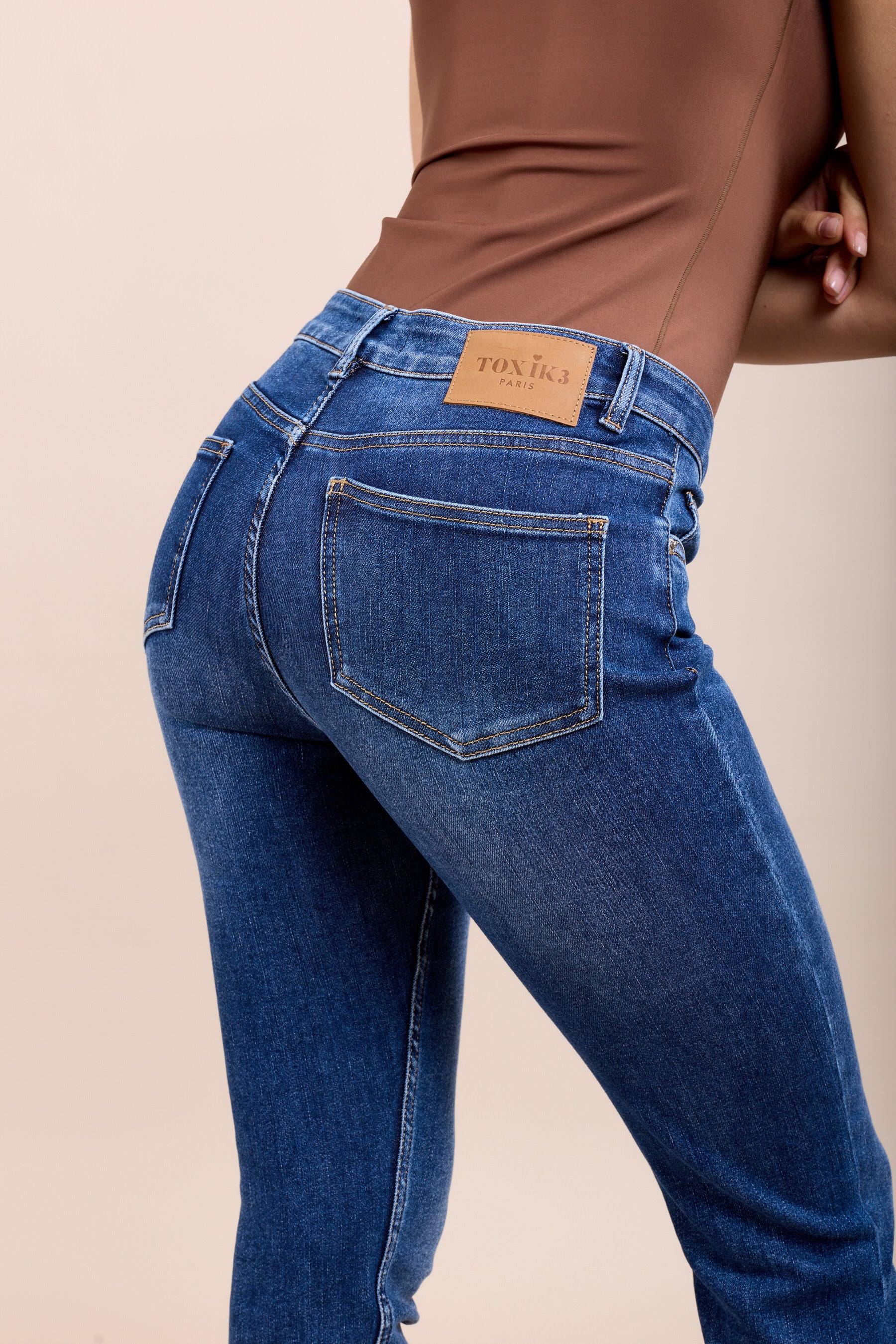 Toxik3 pantalon jean stretch slim jacron coeur
