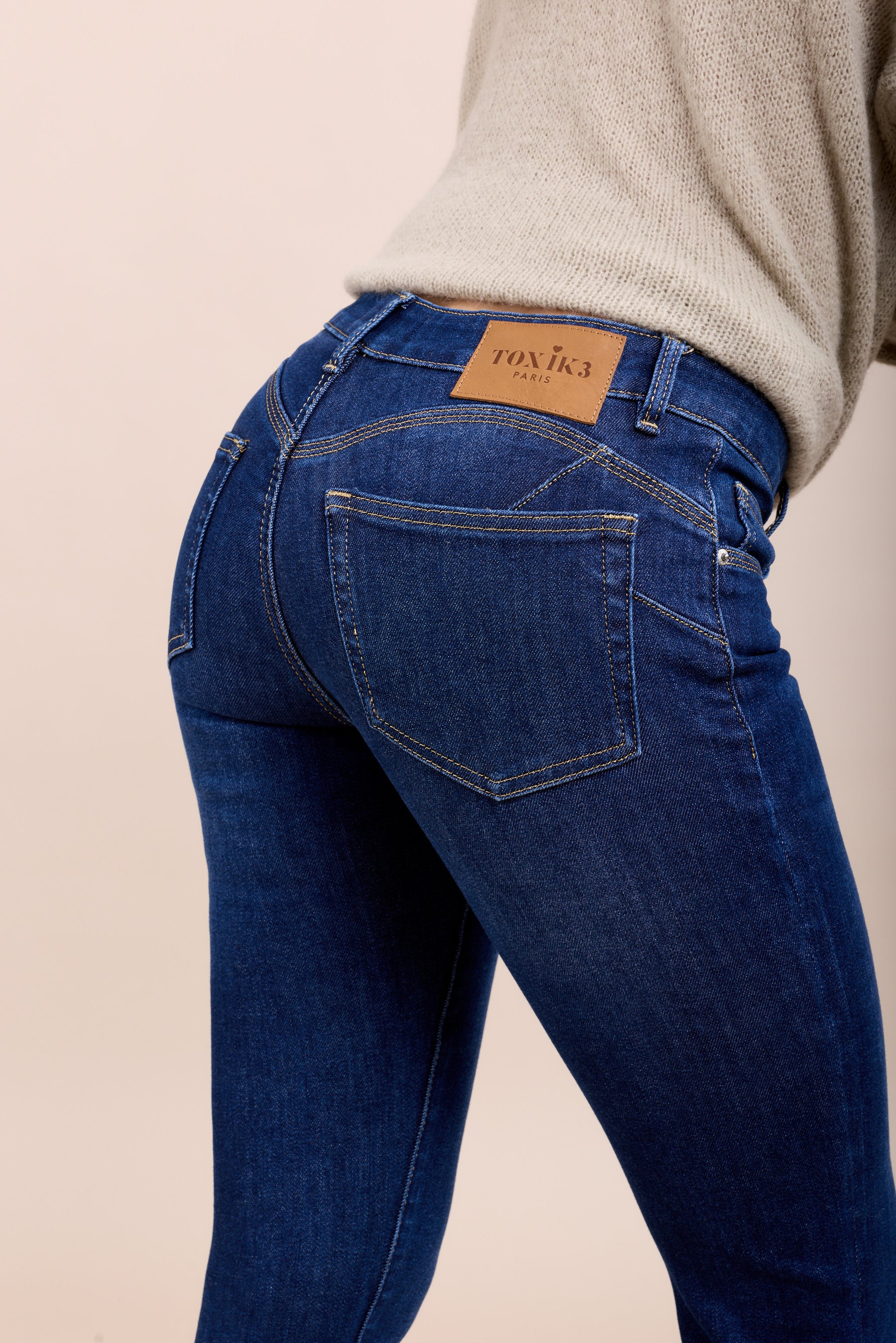 Toxik3 pantalon jean stretch skinny taille basse push-up