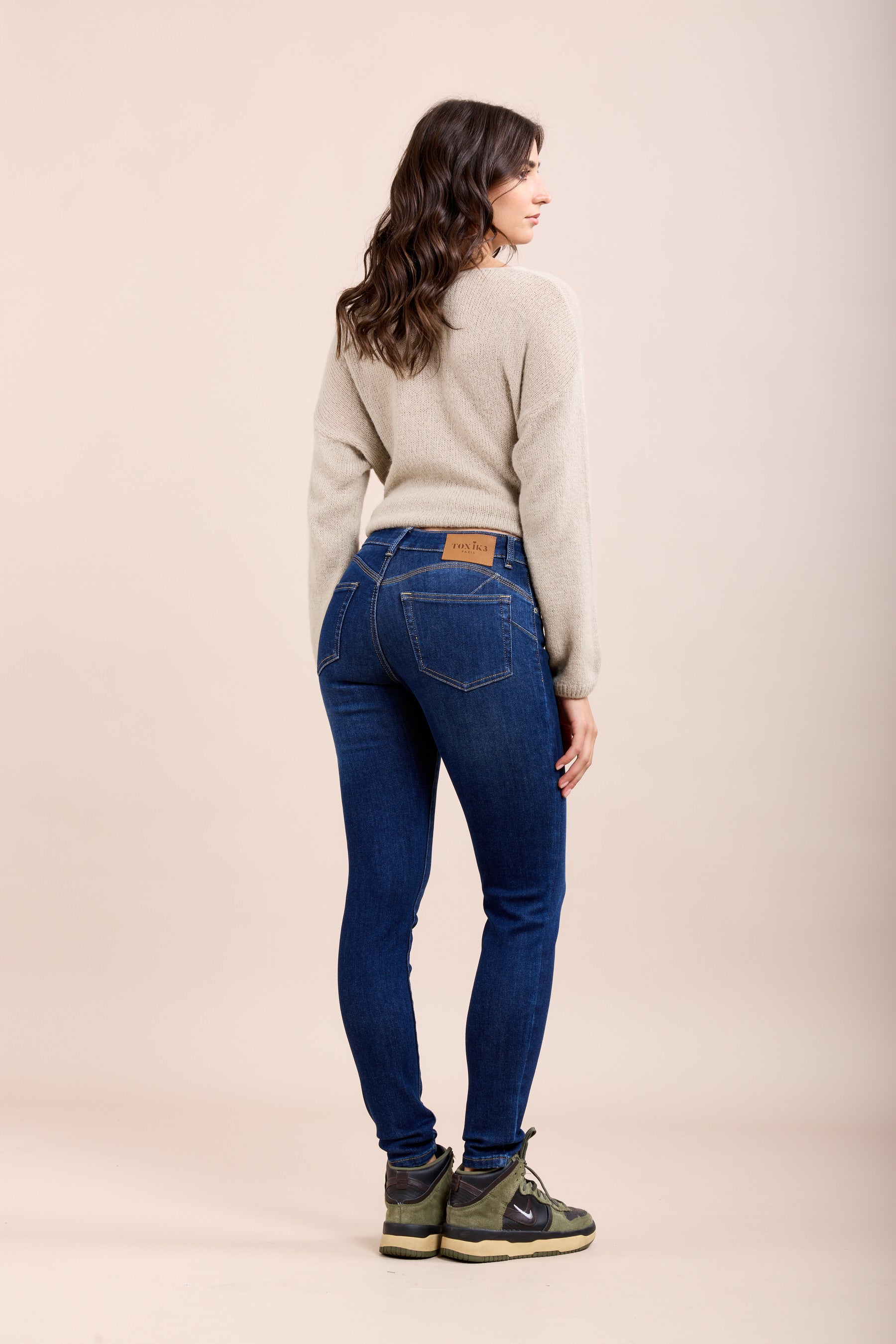 Toxik3 pantalon jean stretch skinny taille basse push-up