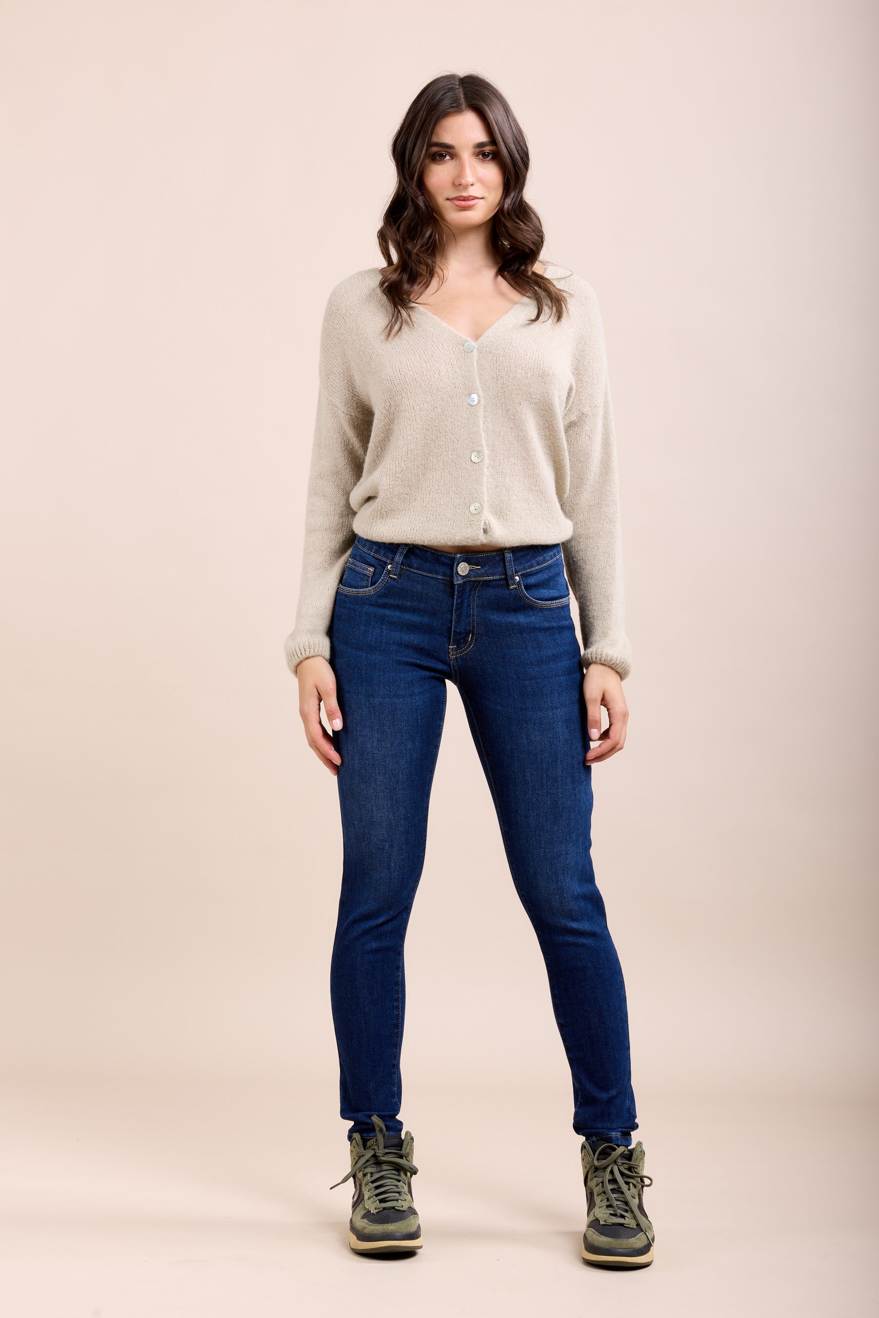 Toxik3 pantalon jean stretch skinny taille basse push-up