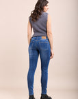 Toxik3 pantalon jean stretch skinny taille basse push-up