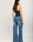 Toxik3 pantalon jean stretch wide bleu