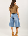 Toxik3 Bermuda stretch denim culottes