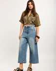 Toxik3 bermuda jean denim Lyocell délavé