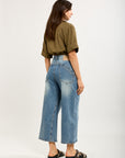 Toxik3 bermuda jean denim Lyocell délavé
