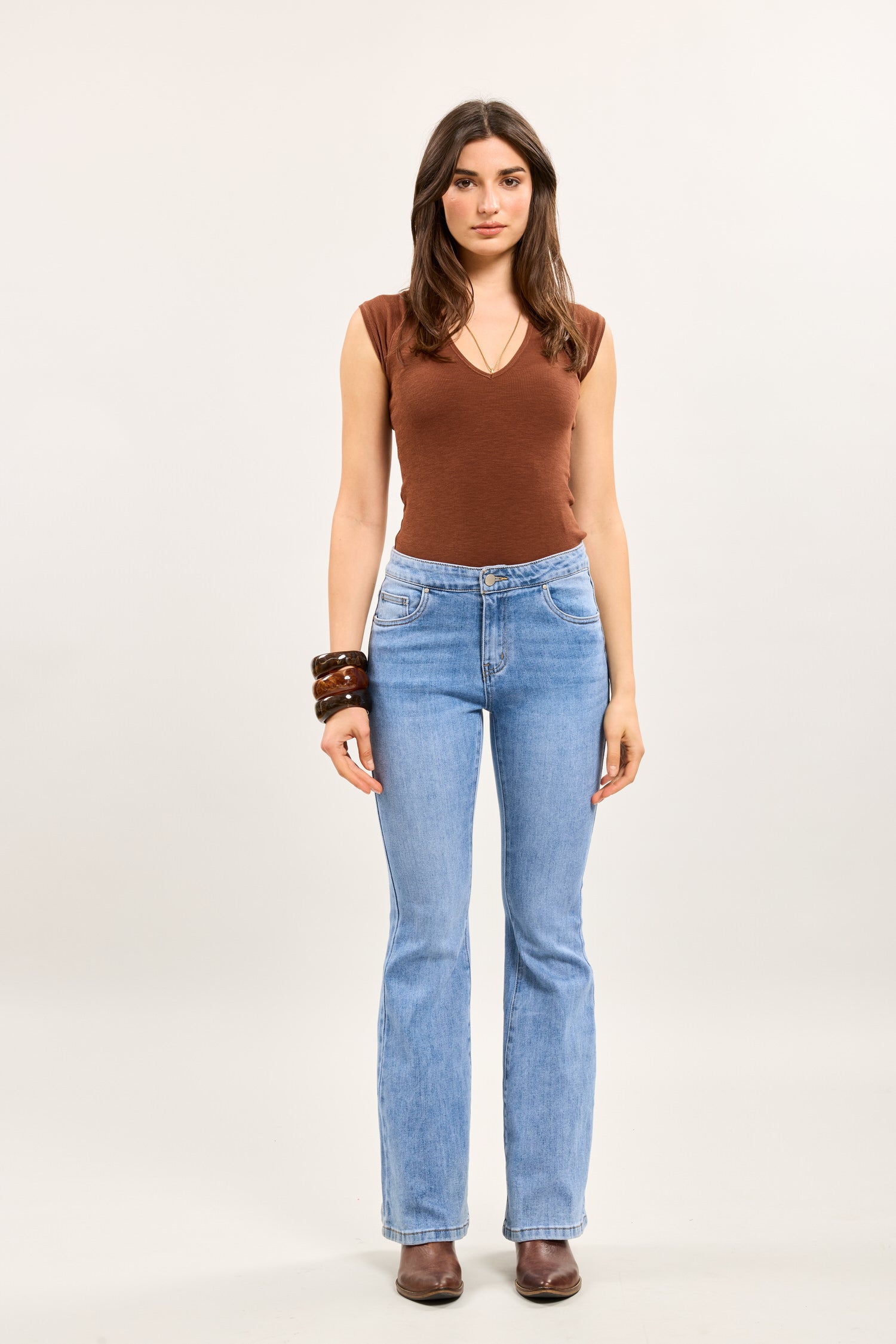 Toxik3 stretch flare jean pants with lace back