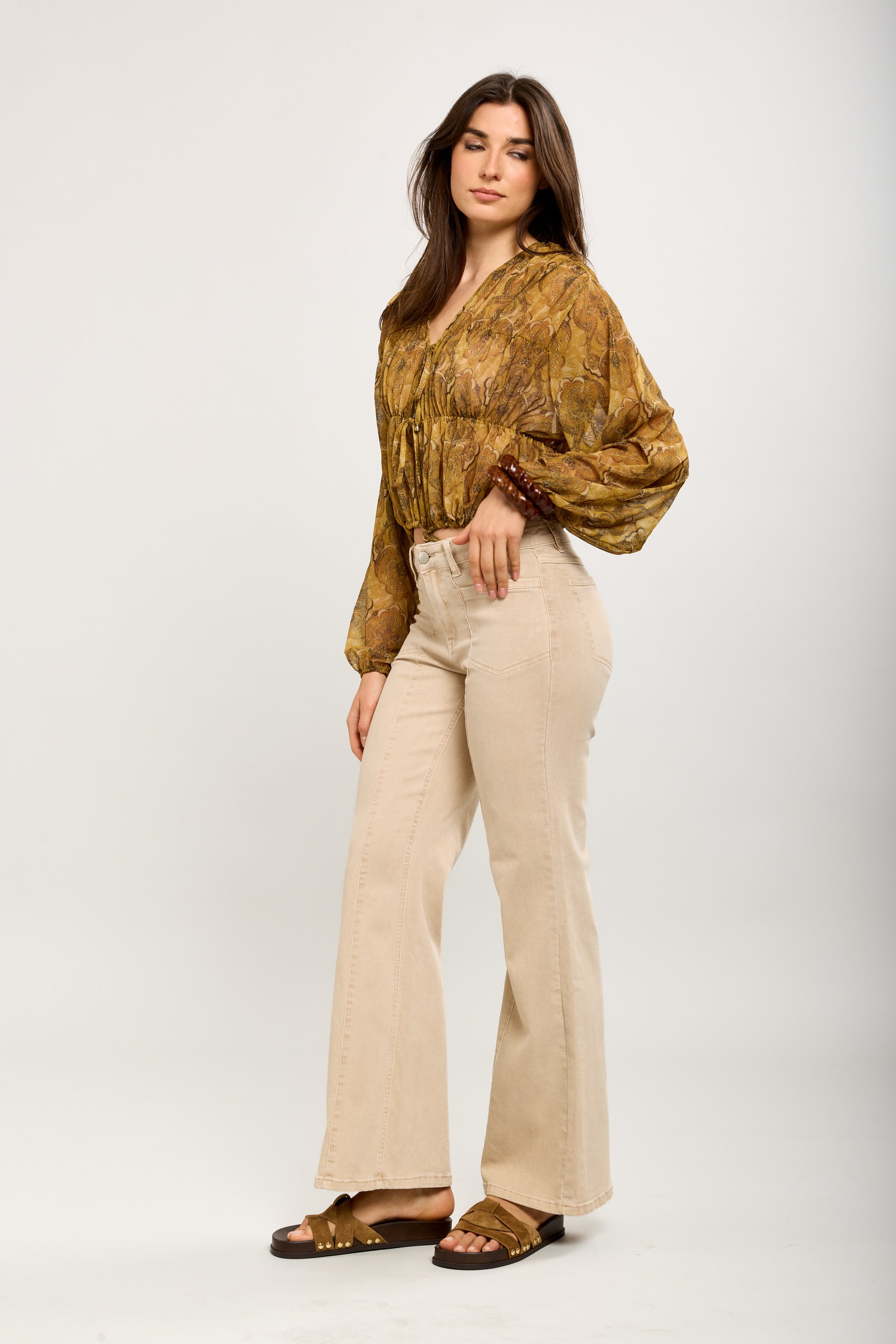 Toxik3 pantalon jean stretch bootcut découpes